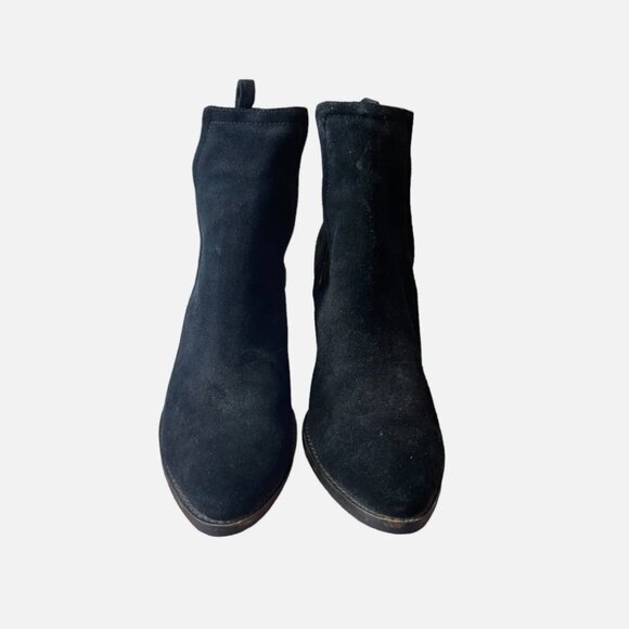 Jeffrey Campbell Orwell 2M Black Suede Silver Heel Ankle Boots Women's size 9 - Picture 4 of 7